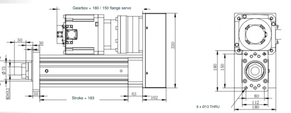 NEFEIT nft110 folded back dimension drawing with English annotations