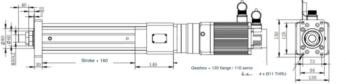 NEFEIT nft94 inline dimension drawing with English annotations