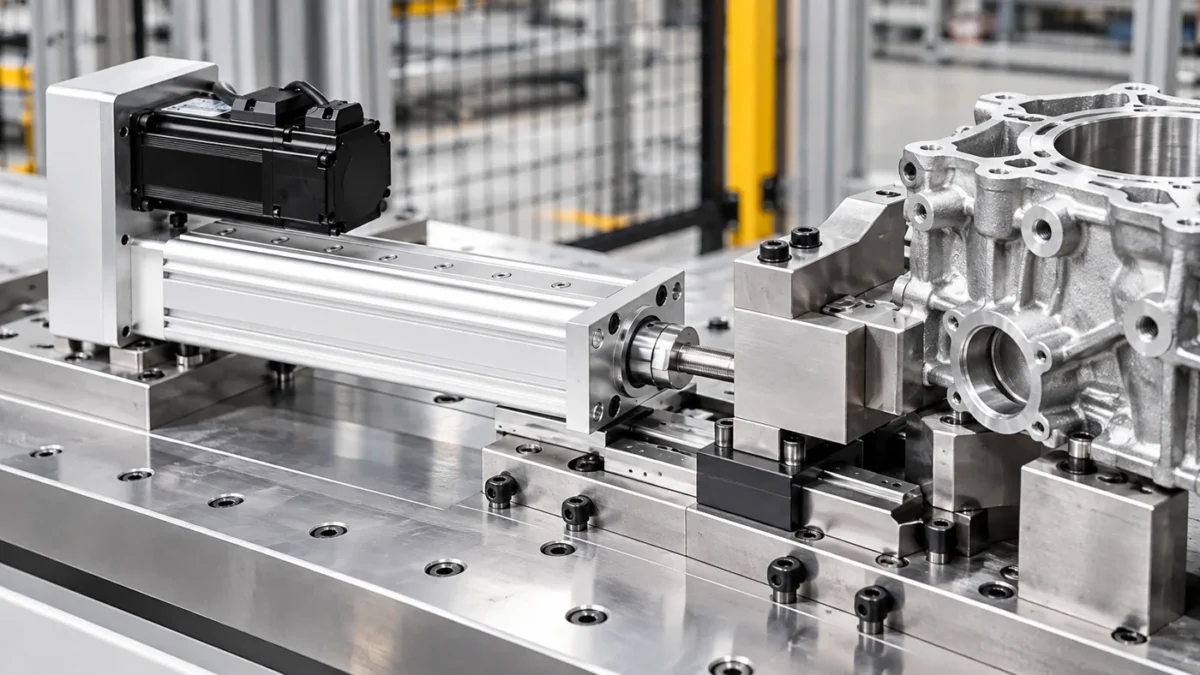 NFT80 servo application concept: Automotive fixtures: locate a supported housing