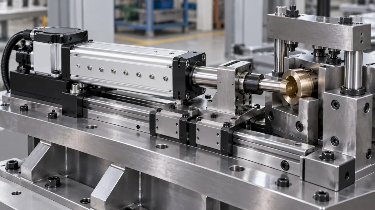 NFT134 servo application concept: Bushing assembly: guide the tool into the supported nest