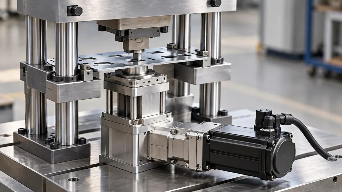 NFTDP134 servo application concept: Plate processing: guide the punch through the fixture