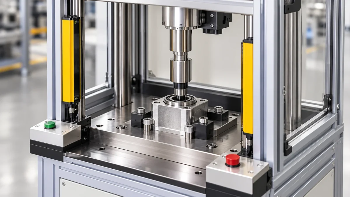Closed-Loop Press 1 tonne servo application concept: Bearing insertion: load the correct assembly surface